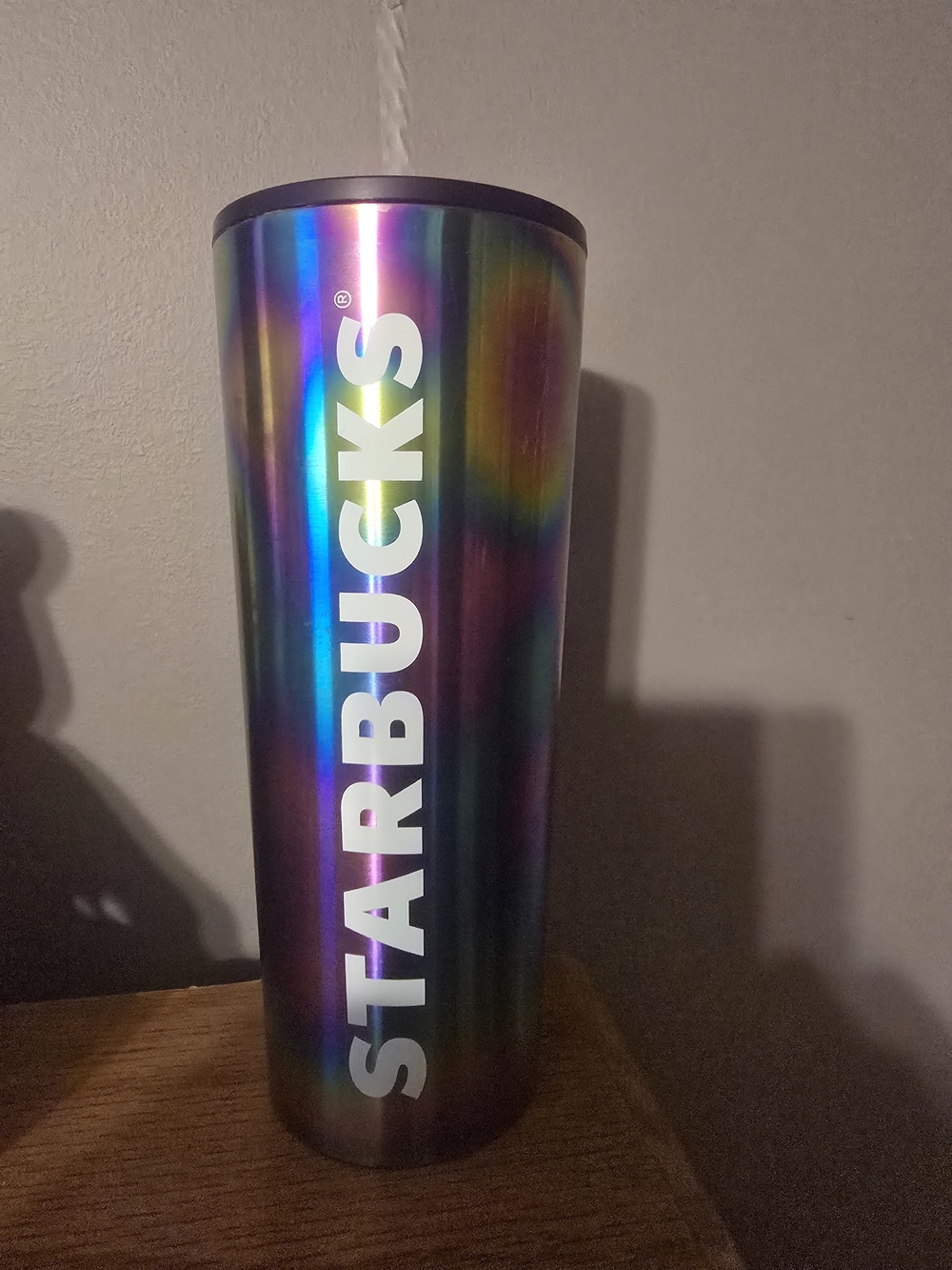 Starbucks Iridescent Green-Purple Travel Tumbler